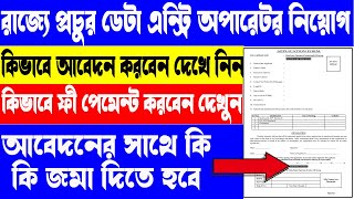 রাজ্য জুড়ে প্রচুর ডেটা এন্ট্রি নিয়োগ  WB Govt Data Entry Operator Recruitment 2024 DEO Job 2024 [upl. by Marelda]