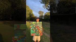 Hampstead Heath Ponds art painting oilpainting watermixableoil summer artist [upl. by Esiole]