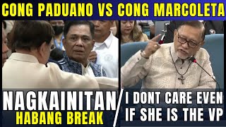 CONG PADUANO AT CONG MARCOLETA NAGKAINITAN HABANG BREAK SA 2ND ROUND HEARING BUDGET OF THE OVP [upl. by Canute]