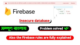 firebase rules insecure database problem solved bangla  Kodular Bangla [upl. by Siduhey]