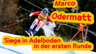 Skistar Marco Odermatt legte in der ersten Runde den Grundstein für seinen dritten Sieg in Adelboden [upl. by Rudelson]