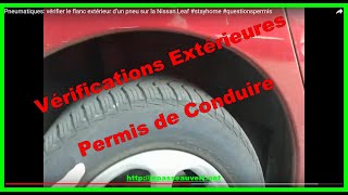 Pneumatiques vérifier le flanc extérieur dun pneu sur la Nissan Leaf stayhome questionspermis [upl. by Jackquelin541]