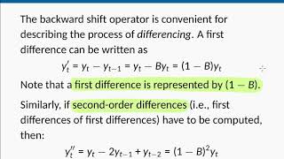 ARIMA models Backshift notation and Lag operators Part 2 [upl. by Celio]