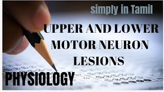 Upper and lower motor neuron lesions  Detailed explanation in Tamil [upl. by Benilda6]