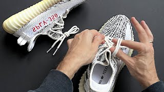 How To Lace YEEZY 350 Factory Knot Deadstock [upl. by Kragh96]