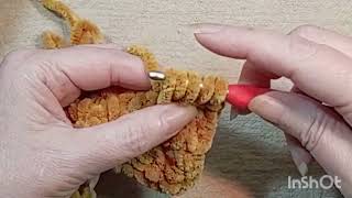 Easy Crochet for chenille or any fuzzy yarn [upl. by Noisla425]