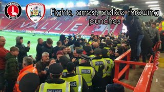 SCRAPS ARRESTS FANS KICKED OUT Charlton vs Barnsley vlog [upl. by Dichy]