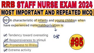 RRB STAFF NURSE EXAM PREPARATION  RRB STAFF NURSE EXAM MCQ NORCET NURSING OFFICER EXAM PREPARATION [upl. by Alyson]