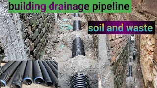 construction building drainage pipe line fitting how to install drainage pipe linesewerage pipe [upl. by Ramso]