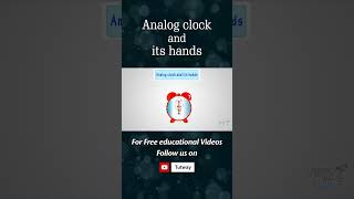 Analog Clock and its hands  Telling Time For Children  Learn how to read a clock  Time [upl. by Hazeefah]