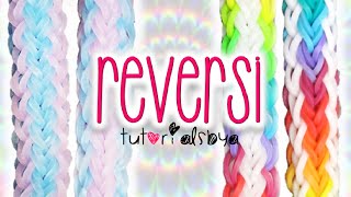 NEW Reversible Reversi Rainbow Loom Bracelet Tutorial  How To [upl. by Ryhpez786]