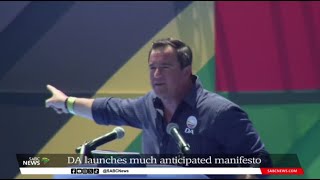 DA Manifesto Launch 2024  Rescue plan for South Africa [upl. by Heaps]