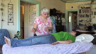 Therapeutic Touch Demo with client lying down [upl. by Skilken]