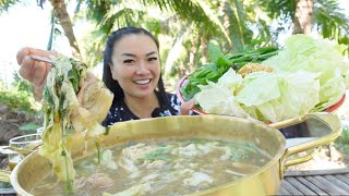 COOKING HOT POT MUKBANG OUTSIDE  TOO GOOD NOT TO SHARE  SASVlogs [upl. by Sherer]