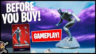 NEW SILVER SURFER BUNDLE Gameplay Before You Buy Fortnite Battle Royale [upl. by Brouwer]