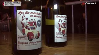 Beaujolais Nouveau wine celebrates a smaller but higher quality this year [upl. by Brazee]