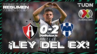 Resumen y goles  Atlas 02 Rayados  Liga Mx  CL2023 J6  TUDN [upl. by Gipson]