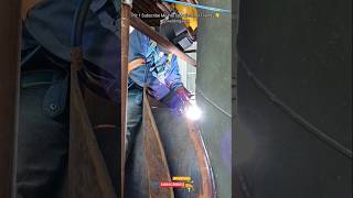 Pipe welding full tig welding T joint  viralvideo tigweldingyoutubeshorts shorts [upl. by Ahsekyt]