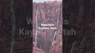 Kayenta Utah waterfalls Kayenta is located in Ivins Utah part of the desert landscape here [upl. by Sverre]