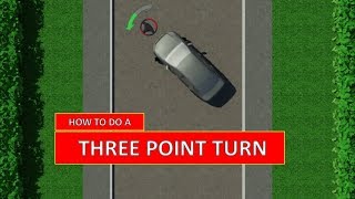 Learn how to do a THREEPOINT TURN The easiest driving lesson by Parking Tutorial [upl. by Kahcztiy163]