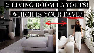 HELP US CHOOSE between THESE TWO LIVING ROOM LAYOUTS [upl. by Sedlik]