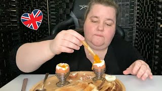 Egg Soldiers  Dippy Eggs  British Food  COOKING amp MUKBANG [upl. by Scully554]