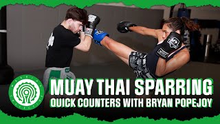 Muay Thai Sparring Drills  Quick Counters with Bryan Popejoy [upl. by Ruhtra]