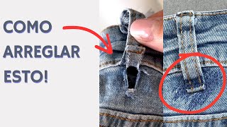 JEANS ROTO CERCA DE LA PRESILLA Como hacer el ZURCIDO [upl. by Fabiola]