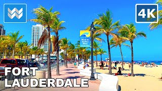 4K Fort Lauderdale Florida USA  Spring Break Walking Tour Vlog amp Vacation Travel Guide 🎧 [upl. by Neeluqcaj163]