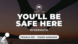 Youll Be Safe Here  Rivermaya Female Key  Piano Karaoke [upl. by Cr]