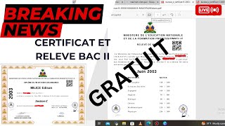 CERTIFICATGRATUIT MENFP CERTIFICAT diplômebaccalauréat CERTIFICATGRATIS [upl. by Cynthea]