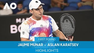 Jaume Munar v Aslan Karatsev Highlights 1R  Australian Open 2022 [upl. by Retrac]