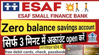 ESAF Small Finance Bank Account Opening Online  esaf small finance bank account open kaise kare [upl. by Blithe589]