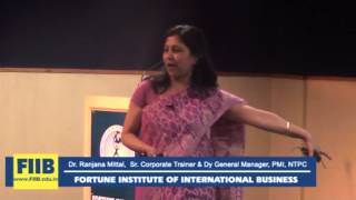 Dr Ranjana Mittal NTPC addresses students at FIIB Innovation in HR Conclave 2013 [upl. by Elatnahc]