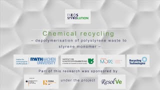 Chemical recycling – depolymerisation of polystyrene waste to styrene monomer [upl. by Sairu]