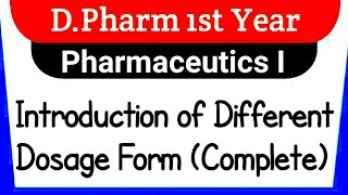 Introduction of Different Dosage Form Complete  Classification of Dosage Form  PharmaRealm [upl. by Armanda48]