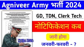 Agniveer Army vacancy 2024  Notification kab aayega  agniveer Army New bharti 2024  army New [upl. by Calie231]