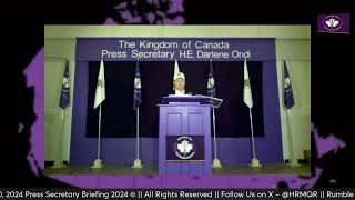 10302024 QRTRV Press Briefing 900AM SASKATCHEWAN KINGDOM OF CANADA [upl. by Azirb534]