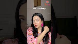 Peach Soft Glam Makeup Tutorial  Makeup for Summer  Myntra shorts [upl. by Leahcym346]