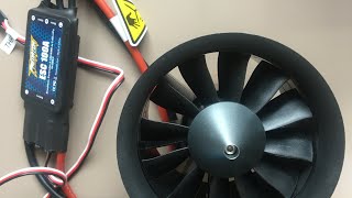 QX motor 2000kv 12 blades 80mm EDF with FMS 100A ESC test 1 [upl. by Anairuy415]