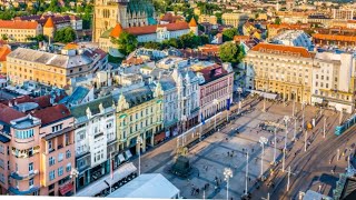 Main square ZagrebCroatia [upl. by Anerual]