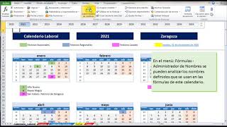 Calendario Laboral Dinámico en Excel [upl. by Mian]