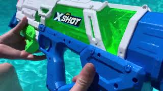 Zuru XShot Water Gun Review  Demo [upl. by Suertemed344]