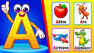 Alphabet ABC Flashcards for Kids  Learn ABCD amp First Words  For Babies amp Toddlers  RV AppStudios [upl. by Kiernan]