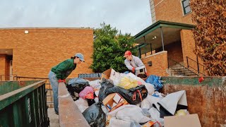 College Move Out Dumpster Diving DAY TWO The Bins are Starting to Fill Up [upl. by Lemal]