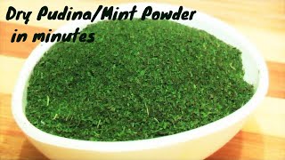 अब घर में बनाये मिनटों में पुदीन पाउडर सिर्फ २ रूपये में Mint leaves powderHomemade Pudina Powder [upl. by Yarised]