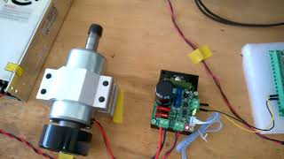 Controladora CNC 5 Eixos Mach3 Controlando Spindle 300w com PWM [upl. by Alathia]