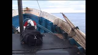 Coble Gentle Barbara Launching at Filey North Yorkshire England UK Part 1 Clinker viking type [upl. by Nadirehs]