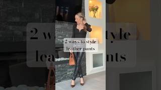 2 ways to style leather pants  Outfit ideas fashion youtubeshorts [upl. by Vani]