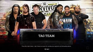 BLOODLINE VS SHIELD Ft Roman Reigns Jey Uso Jimmy Uso Seth Rollins Dean Ambrose  WWE 2K24 [upl. by Idel]